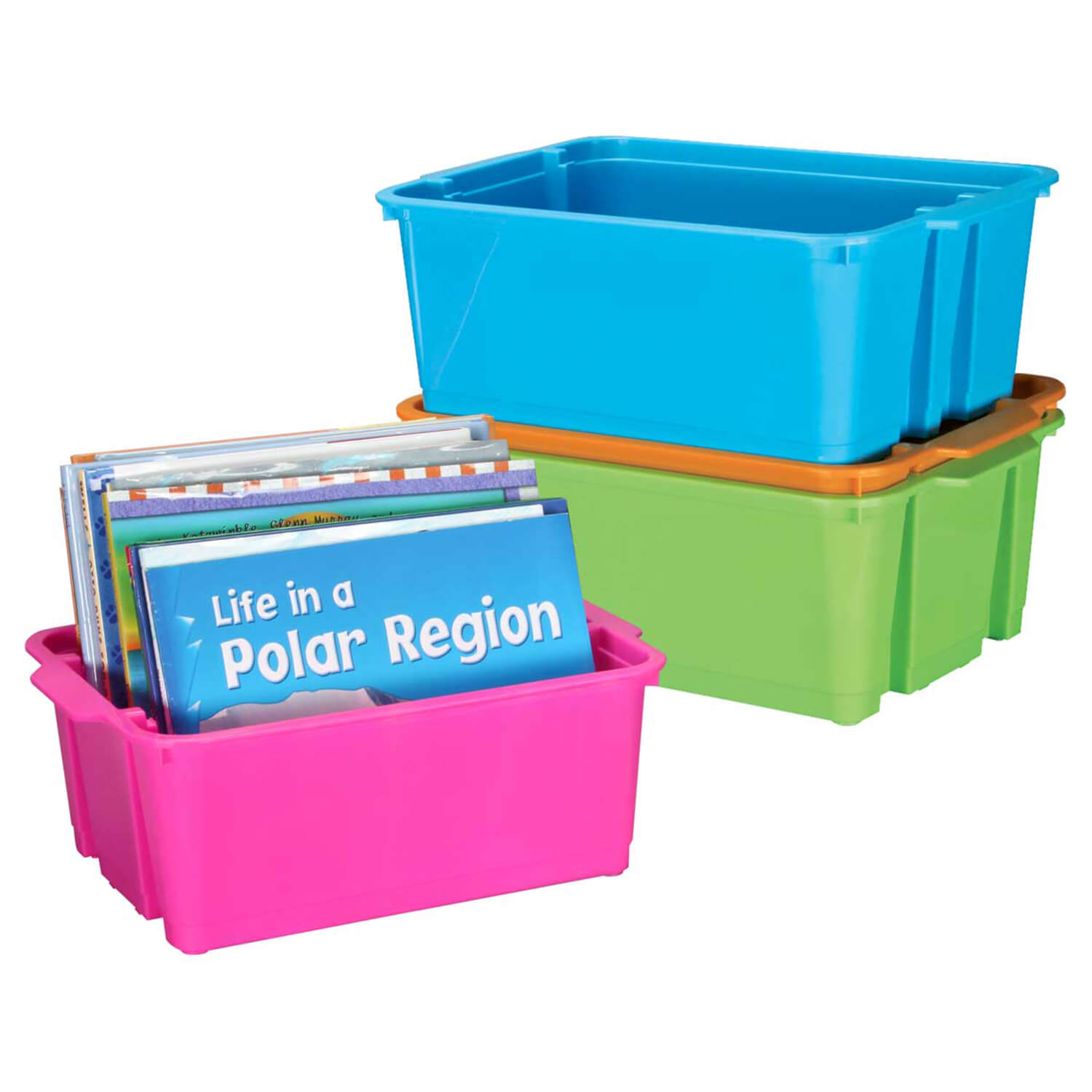 W13685354 Neon Classroom Storage Tubs