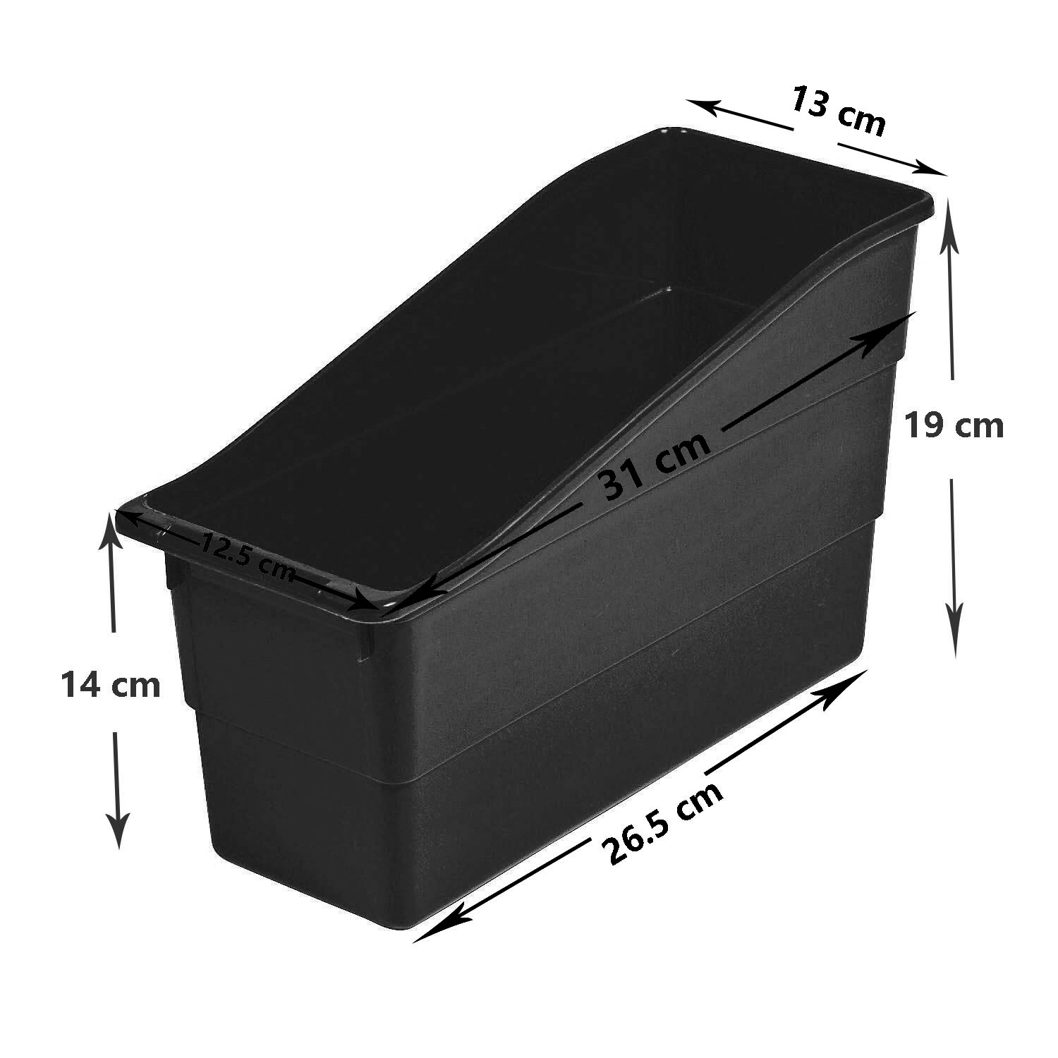 162734-a02 Durable Book And Binder Holders - Black