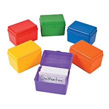 Colorful Index Card Storage Boxes