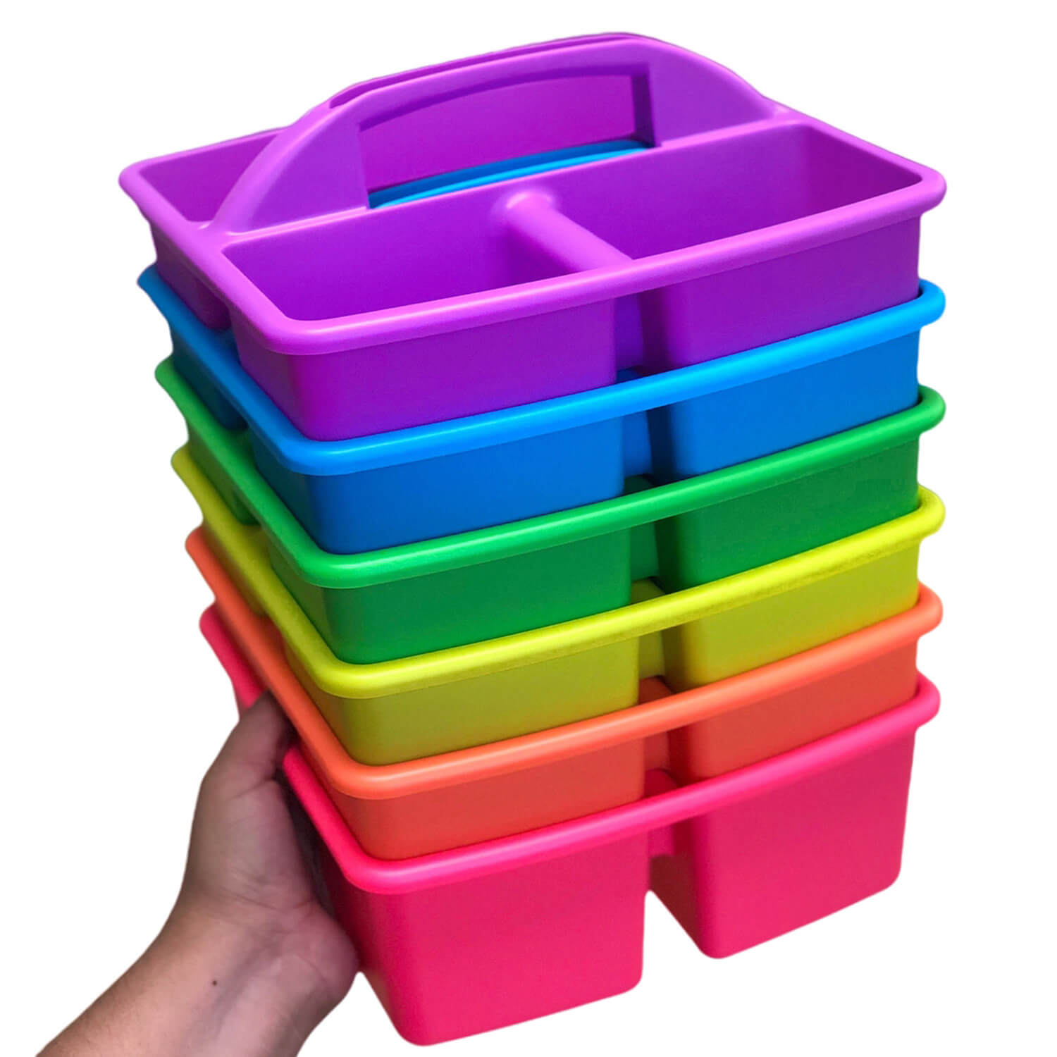 W17221305 Neon Durable Classroom Supply Caddies