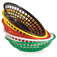 Round Plastic Diner Baskets