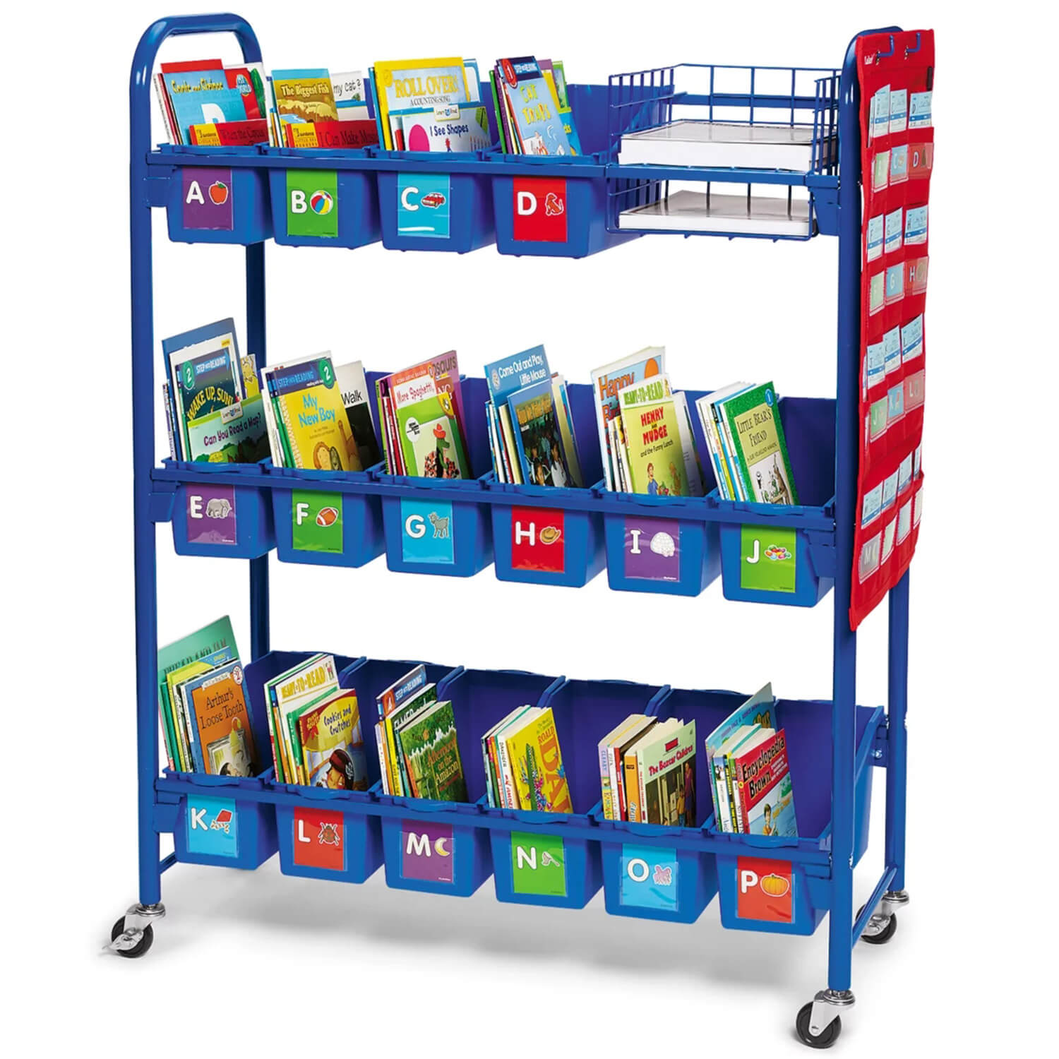 Leveled Library Mobile Storage Cart