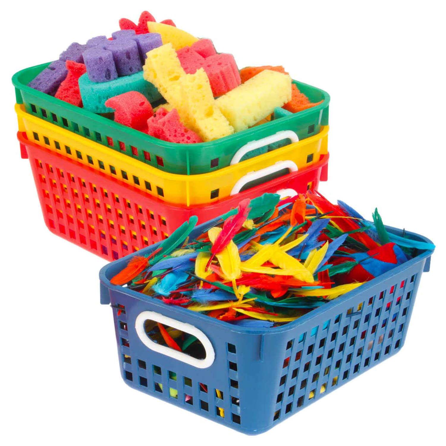 W16485224 Classroom Storage Tall Baskets With Handles - 6 Pc.