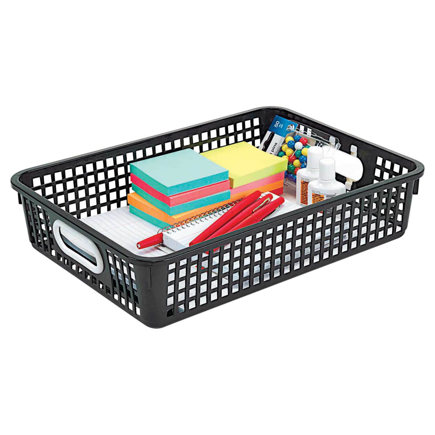 W16729256 Black Classroom Paper Baskets - 6 Pc.